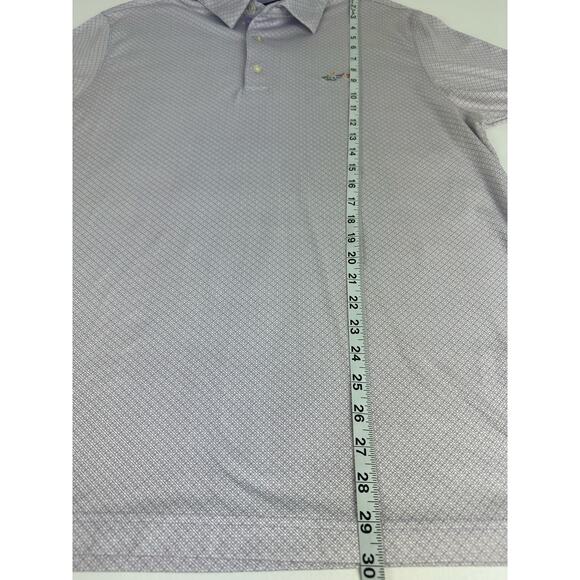 Greg Norman Size XL Purple Lavender Diamond Print Polo Pima Cotton Soft Touch - Picture 7 of 9